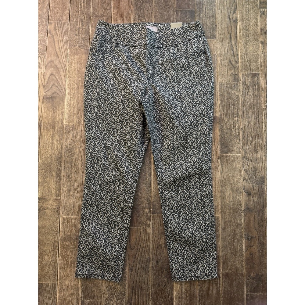 Chico's Cheetah Print Modern Ankle Jegging Women's Size 1 US 8 Nicky Slim NWT